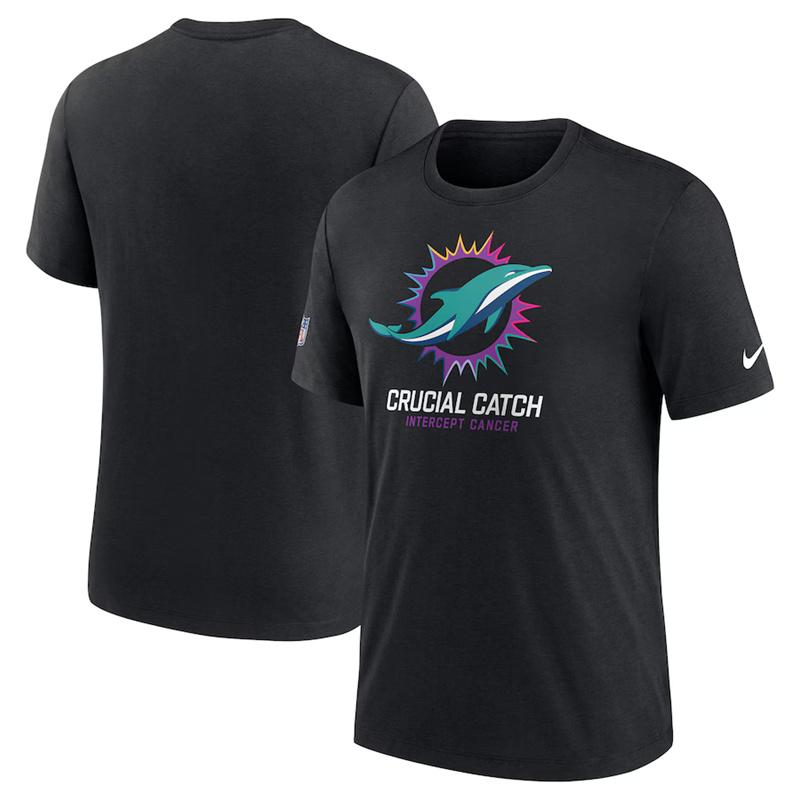 Men's Miami Dolphins Black 2024 Crucial Catch T-Shirt